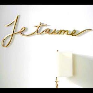 Pottery Barn Je t’aime Sculptural Art